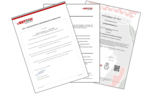 Certificados Vestonn. Recursos técnicos y comerciales para neumática industrial